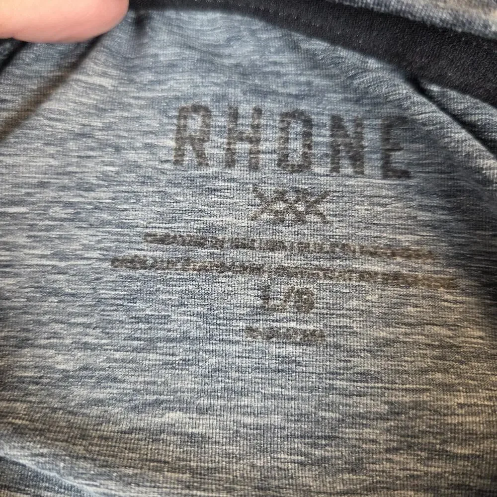Rhone Reign Performance Hoodie Mens L Gray Camo Lightweight Stretch - Picture 4 of 9